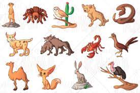 963 desert animals clipart free. Desert Animals Clip Art Grafik Von Keepinitkawaiidesign Creative Fabrica