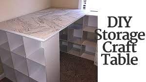 My craft table is the perfect size and has a great amount of storage area. Diy Craft Table With Storage Youtube