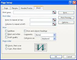 Excel 2003 is printing only the far left hand column of my worksheets. Setting The Print Area Microsoft Excel