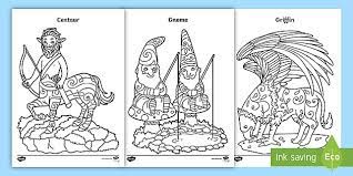 To print the image online, hover over it, then click on the printer icon that appears in the upper right corner. Ks1 Colouring Pictures Of Mythical Creatures Teacher Made