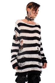 Check spelling or type a new query. White Black Striped Distressed Sweater Vampirefreaks