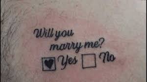 Maybe you would like to learn more about one of these? This Man Proposed By Tattooing A Check Yes Or No Box Over His Heart Cbs19 Tv