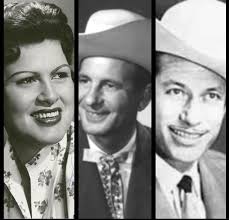 This day 1963...Patsy Cline, Cowboy Copus and Hawkshaw Hawkins were all  killed when the plane they were travelling in flew into severe weather and  crashed in a forest near Camden, Tennessee, 90