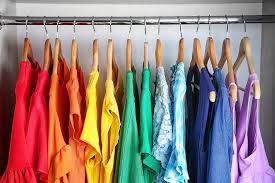 Use The Rainbow Colors Roy G Biv To Color Coordinate Your Wardrobe Color Coordinated Closet Closet Colors Color Coded Closet