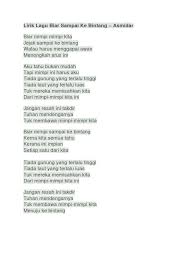 Dunia yang mana dapat kau sembunyi diri lari dari ku alam yang mana dapat lirik.my.id merupakan website kumpulan lirik lagu baik indonesia maupun mancanegara. Lirik Lagu Biar Sampai Ke Bintang