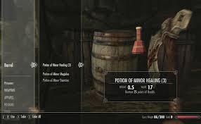 It just says restore health potion. the amount it heals you depends on your alchemy skill (and to i found out a good healing potion that does fortify health and restore health at the same time last. Unbound The Elder Scrolls V Skyrim Wiki Guide Ign