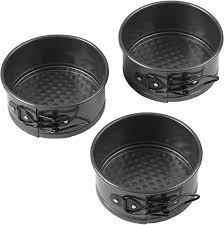 I'm having the hardest time deciding the serving size of this small cheesecake made in a loaf pan. Amazon Com Wilton 4 Inch Mini Springform Pans For Mini Cheesecakes Pizzas And Quiches Durable Non Stick Surface Set 3 Piece Springform Cake Pans Kitchen Dining