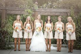Rustic Wedding With Bridesmaids In Cowboy Boots Rustic Wedding Chic Country Wedding Dresses Bridesmaid Country Wedding Bridesmaids Western Wedding Bridesmaids