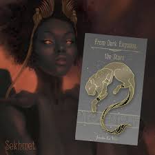 Here is a preview of the painting I did of Sekhmet and her pin for my  Bastet/Sekhmet Kickstarter that launches