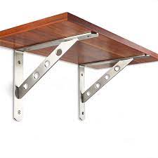 Constructed from high quality stainless steel, ensuring quality and longevity. 6 12 Heavy Duty Stainless Steel L Shaped Wall Shelf Bracket Support Lot Wall Mounted Shelves Wooden Shelf Brackets Wall Shelf Brackets