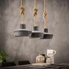 Seillampe Mit Knoten Vintagelampe Beton Look Betonoptik Lampe