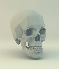Pin By Krzysztof Jackowski On 324 Digital Artists Low Poly Art Skull Polygon Art