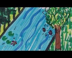 Kolay nehir çizimi resmi