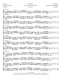 Chromatic Scales Trumpet Lexcerpts Sheet Music For Piano