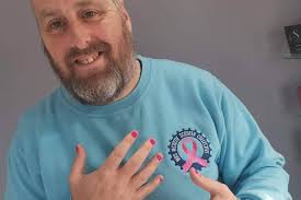 Co Antrim man 'thinks pink' to raise funds for cancer charity