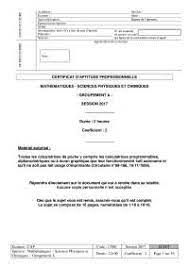 Le titulaire du cap métiers de la coiffure utilise les techniques courantes de coiffure pour hommes, femmes et enfants. Cap Groupement B Epreuve Mathematiques Sciences Physiques 2013 Docsity