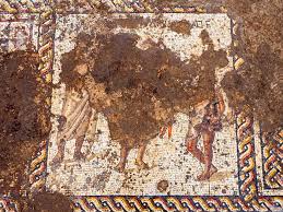 roman mosaic unearthed in israel
