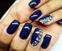 Navy blue nails are so chic and sophisticated nowadays. 36 Deep Blue Nail Art Design For Winter Season Blue Nail Art Designs Winter Nails Acrylic Blue Nails