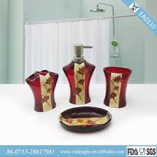 Popular bath cascade lotion dispenser in burgundy. Ea0110 Bathroom Accessories Set Red Id 7764453 Product Details View Ea0110 Bathroom Accessories Set Red From Shenzhen Hongying Crafts And Gifts Factory Ec21