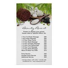Foot Reflexology 12x12 Poster Zazzle Com Salon Menu Spa Menu Salon Price List