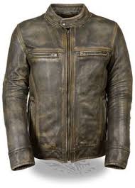 Distressed Brown Leather Motorcycle Jackets Free Shipping Men S Scooter Motorcycle Jacket Mens Cafe Racer Leather Jacket Leather Jacket Men