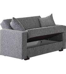 Divano letto 2 posti semplice ma estremamente versatile e resistente adatto a qualsiasi ambiente, confortevole e dalla elevata qualità costruttiva che, in un solo gesto e senza fatica, si trasforma in un pratico e comodo letto avete deciso. Divano Letto 2 Posti Mali Con Cassettone In Tessuto Grigio 160x83x74 Cm