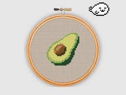 All designs available without registration. Cross Stitch Pattern Avocado Nature Digital Download Diy Fruit Emoji Meme Cute A Cross Stitch Fruit Cross Stitch Bookmarks Cross Stitch Designs