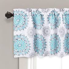 Buy now, pay later with seventh avenue credit. Lahome Medallion Floral Window Valance Fancy Pattern Window Treatment Room Darkening Window Curtain Valance For Kitchen Living Bedroom Room Blue Gray 18 X 52 Wantitall