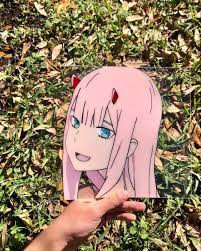 Zerotwo Anime Glass Painting Anime Canvas Art Anime Glass Painting Glass Painting