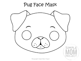 Dog Face Mask Templates Dog Mask Dog Template Puppy Coloring Pages