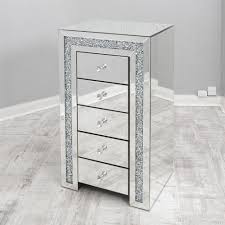 Part of the venetian mirror finish range of furniture it will complete a. Crushed Diamond Mirrored Tallboy Mirrored Tallboy Mirrored Chest Of Drawers