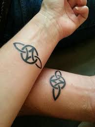 Celtic Double Trinity On Our Forearms Signifying Undying Love Elegir El Diseni Signifiant Un Tat In 2020 Celtic Knot Tattoo Eternal Love Tattoo Scottish Tattoos