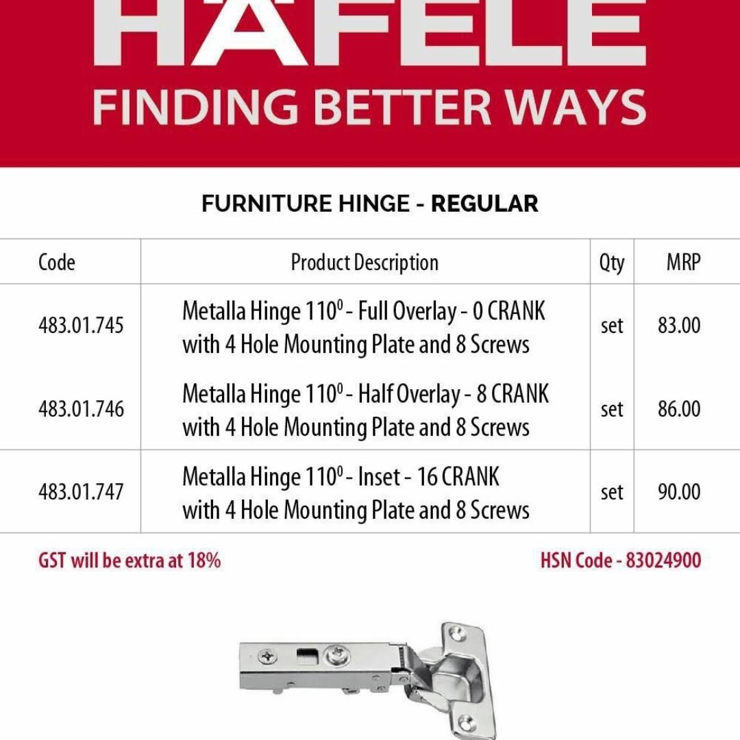 cupboard hinges regular product image