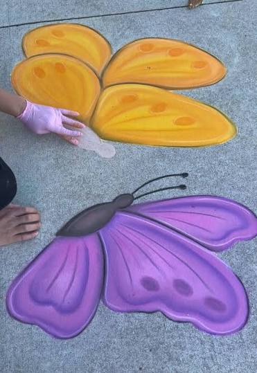 Chalk Art Sidewalk Butterfly Tutorial | TikTok
