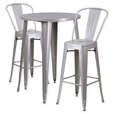 You could discovered one other bistro bar stools metal better design ideas. Flash Furniture 3 Piece 30 Inch Round Metal Bar Table And Bistro Stools Set Bed Bath Beyond