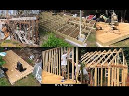 If you are in need for a backyard workshop or for a large shed where you can store tools and furniture, i've got you covered with step by step 3d diagrams and instructions. Diy How To Build 12 X 24 Mega Shed Shack Tiny House Garage Foundation Footers Framing Roof Truss 1 Youtube