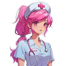 Pembe Saçlı çizgi Film Anime Hemşire, Hemşire, Doktor, Aşı PNG Resim Şeffaf  ve çizimi Ücretsiz İndirilebilir