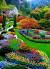Waterfall Beautiful Flower Garden