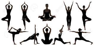Check spelling or type a new query. Silhouette Yoga Poses On White Woman Asana Position Exercise Posing Female Set Collection Stock Photo Picture And Royalty Free Image Image 42937548