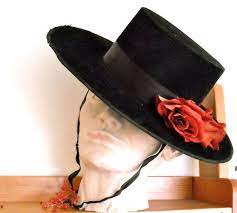 Vintage Black Flamenco Hat Mexican Gaucho By Greymaremercantile Spanish Hat Vintage Black Equestrian Outfits