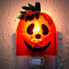 Pumpkin Night Light Halloween Decorations Hand Made Fused Glass Pumpkin Design Fused Glass Glass Pumpkins Night Light