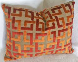Please use drop down box to select quantity. Orange Throw Pillow Contemporary Geometric Luxury Pillows Burnt Orange Rust Cushion Cover Fall Winter Home Decor 18x18 Orange Throw Pillows Throw Pillows Embroidered Throw Pillows