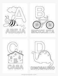 Spanish Alphabet Coloring Pages Free Printables At Mrprintables Com Spanish Alphabet Activities Alphabet Worksheets Kindergarten Spanish Alphabet