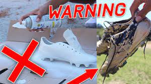 Spray paint is the same as regular paint in its chemical makeup and can be removed in the same fashion. Warning Don T Spray Paint Your Shoes Cleats Youtube