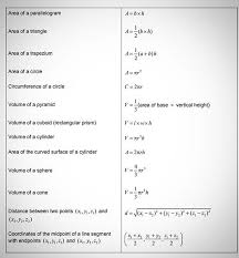 Area And Volume Formulas For Different Shapes Formula Formule1 Formulas Formulae Formulaone Formula2 Formula3 Fo Education Math Formula Math Teacher