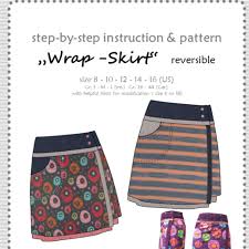 Elastic, width 38mm / 1.5 see size chart. Sewing Instruction And Pattern Wrap Skirt Reversibel