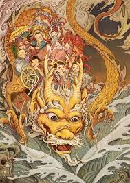 插画家园 插画家园 插画家园法螺表示佛音吉祥 遍及世界 是好运常在的象征 法 轮表示佛法圆轮 代代相续 插画家园