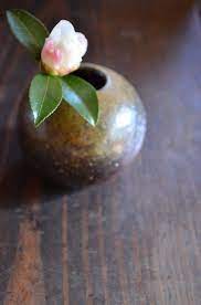 さざんか 備前焼わかくさブログ 陶器の花瓶 生け花 花瓶の花