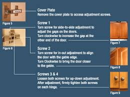 Cabinet door hinges can be tricky to remove, especially if you aren't sure exactly what you are dealing with and how they work with your door. 3 Adjusting Cabinet Doors Legacy Kitchens News