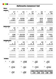 There's 100 questions that are addition, subtraction, multiplication, and division. Addition Subtraction Multiplication Division Assessment Tpt